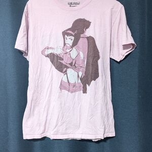 Pastel Pink Cowboy Bebop Anime Graphic Tee